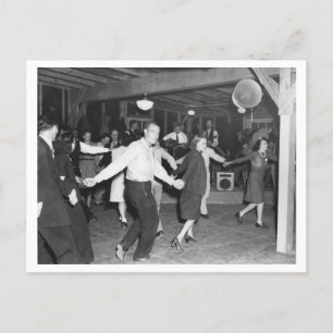 Vintages quadratisches Foto 1944 Postkarte