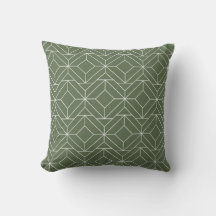 Vintages quadratisches geometrisches Muster | Oliv