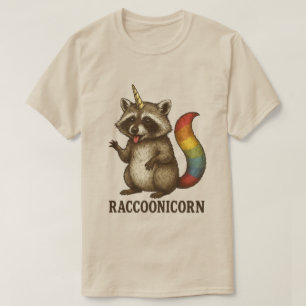Vintages Raccoonicorn Rainbow Schwanz Raccoon Un T-Shirt