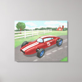 Vintages Racer: Cherry Red Leinwanddruck