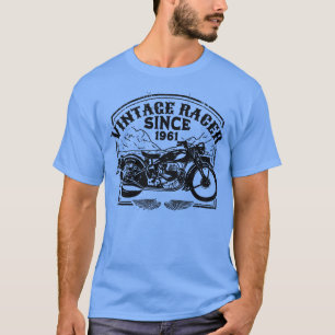Vintages Racer Seit 1961 Retro Motorrad Motorrad T-Shirt