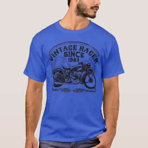 Vintages Racer Seit 1983 Retro Motorrad Motorrad T-Shirt