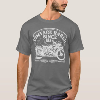 Vintages Racer Seit 1984 Retro Motorrad Motorrad T-Shirt