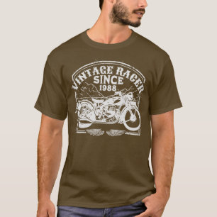 Vintages Racer Seit 1988 Retro Motorrad Motorrad T-Shirt