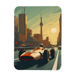 Vintages Racing Car in Toronto Magnet