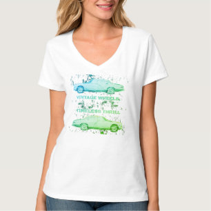 Vintages Rad, zeitloser Rad - Retro-Auto und Motor T-Shirt