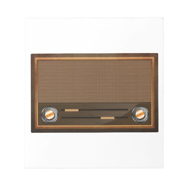 Vintages Radio Notizblock (Vorderseite)
