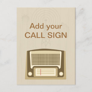 Vintages Radio Postkarte
