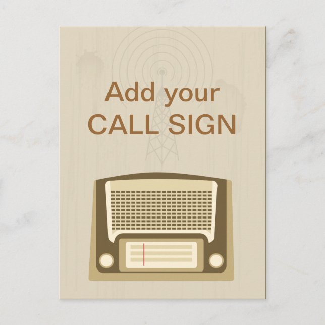 Vintages Radio Postkarte (Vorderseite)