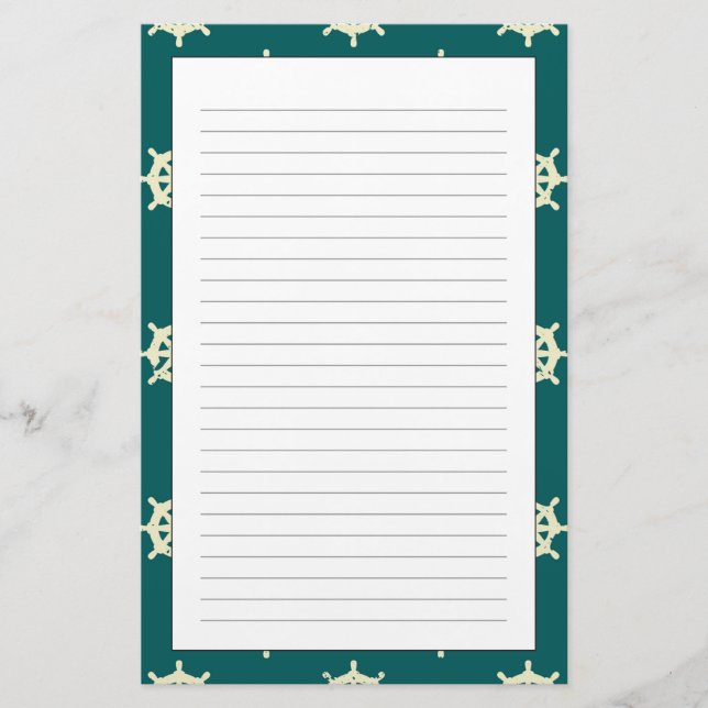Vintages Radmuster Briefpapier (Vorderseite)