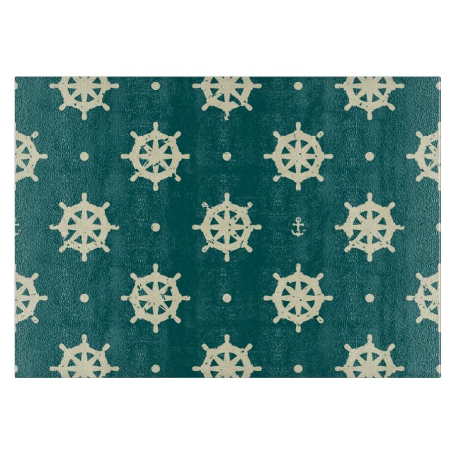 Vintages Radmuster Schneidebrett (Vorderseite)