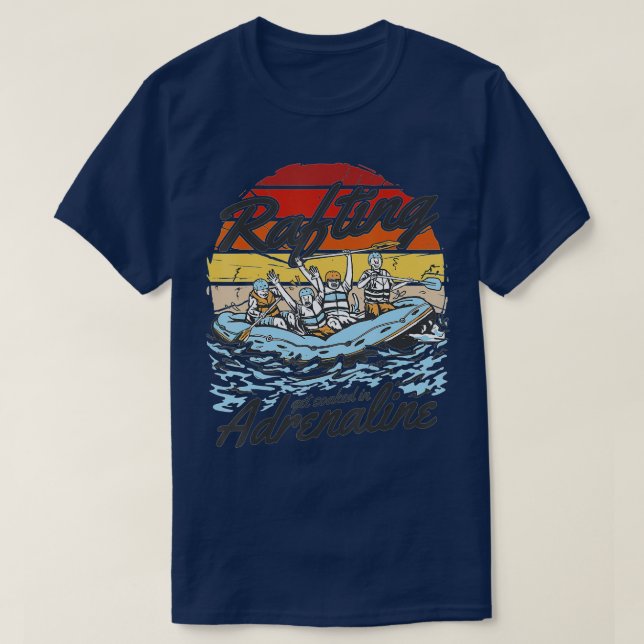 Vintages Rafting-Team-Zitat, Rafting eintauchen T-Shirt (Design vorne)