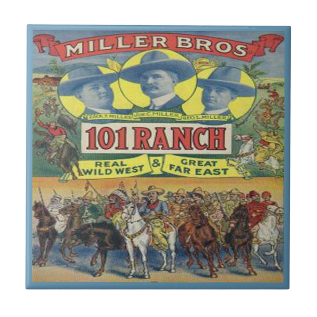 Vintages Ranch-Plakat des Western-101 Fliese (Vorderseite)