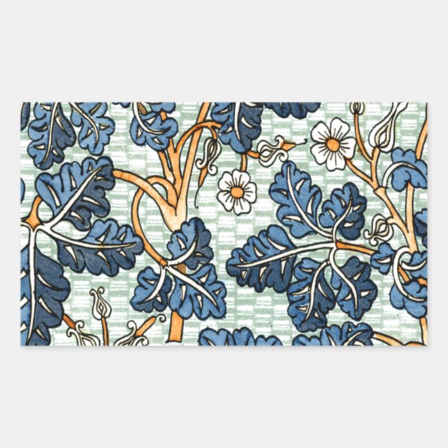 Vintages Reben Rechteckiger Aufkleber (Vorderseite)