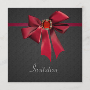 Vintages Red Bow Black Jeder Anlass Party Einladung