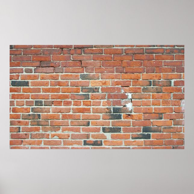 Vintages Red Brick Wall Texture Poster (Vorne)