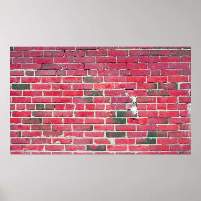 Vintages Red Brick Wall Texture Poster (Vorne)