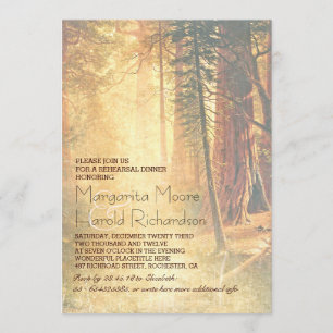 Vintages Redwood Trees Probe Dinner einladen Einladung