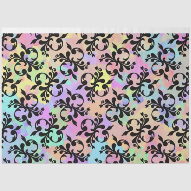 Vintages Regenbogenpapier Seidenpapier (Vorderseite)