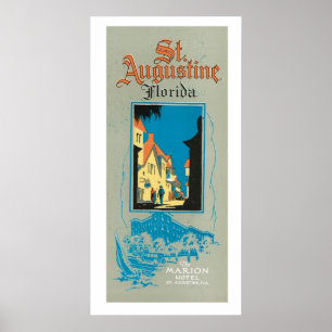 Vintages Reise-Anzeigen-Kunst-Plakat St Augustine Poster