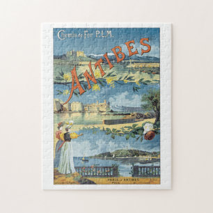 Vintages Reise-Plakat Antibes Puzzle