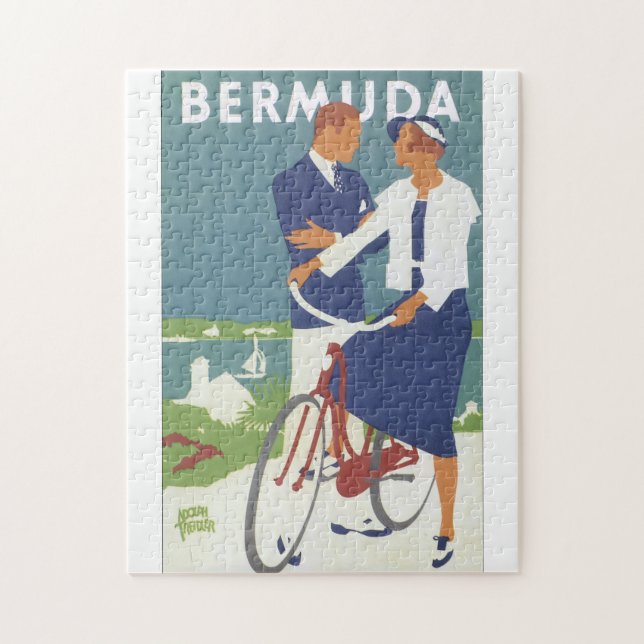 Vintages Reise-Plakat Bermudas Puzzle (Vertikal)