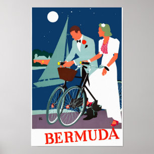 Vintages Reise-Plakat Bermudas wieder hergestellt Poster