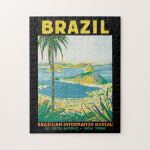 Vintages Reise-Plakat Brasiliens Puzzle