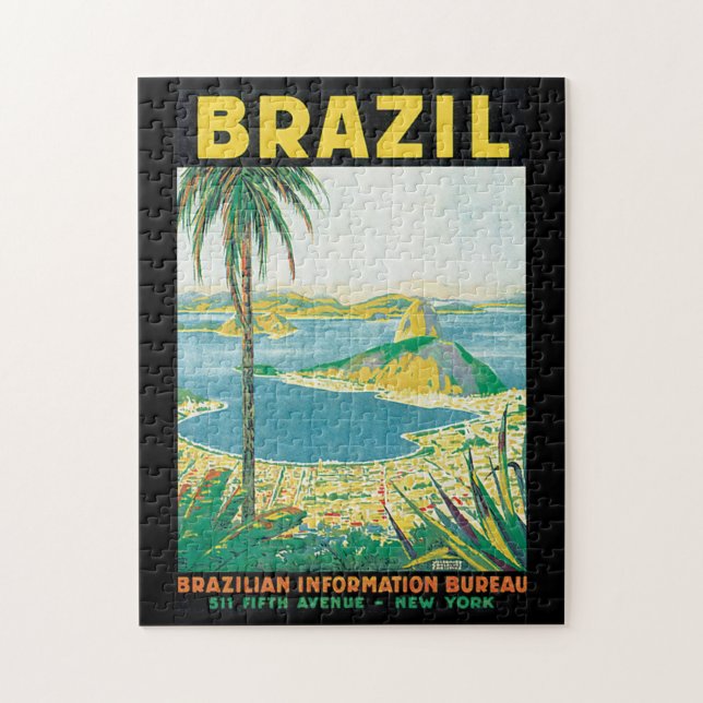 Vintages Reise-Plakat Brasiliens Puzzle (Vertikal)