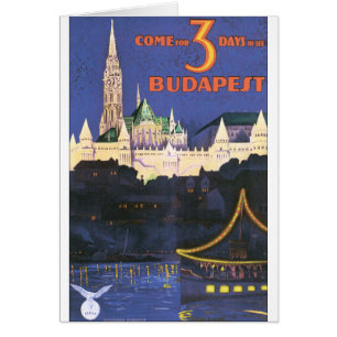 Vintages Reise-Plakat Budapests
