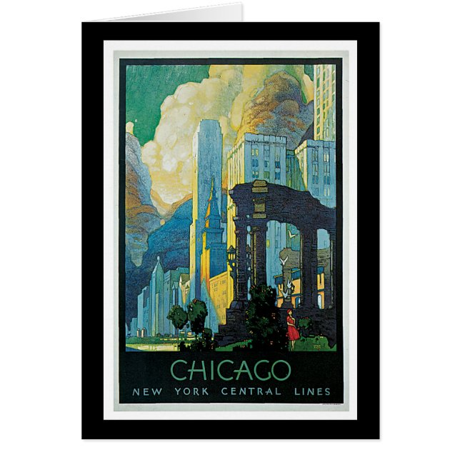 Vintages Reise-Plakat "Chicagos" (Vorne)