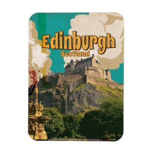 Vintages Reise-Plakat Edinburghs Magnet