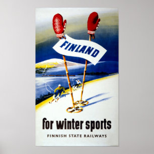 Vintages Reise-Plakat Finnlands wieder hergestellt Poster