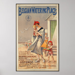 Vintages Reise-Plakat für Belgien Poster