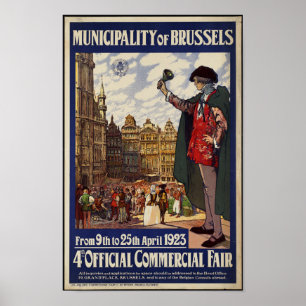 Vintages Reise-Plakat für Brüssel Poster