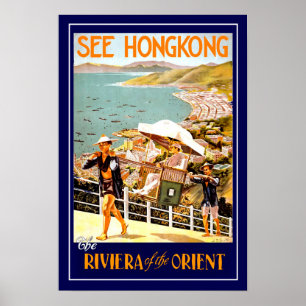 Vintages Reise-Plakat Hong Kong Poster