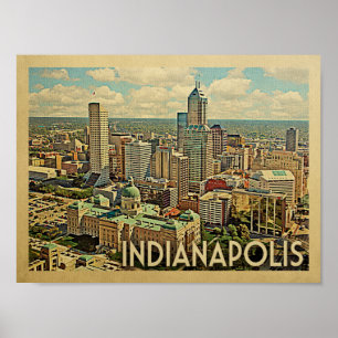 Vintages Reise-Plakat Indianapolis Poster