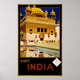 Vintages Reise-Plakat - Indien Poster