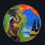 Vintages Reise-Plakat Indonesiens Bali Dartscheibe<br><div class="desc">Vintages Reise-Plakat Indonesiens Bali als Hintergrund für den Dartboard.</div>