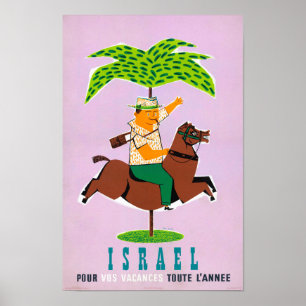 Vintages Reise-Plakat Israels wieder hergestellt Poster