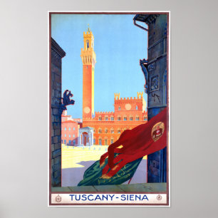 Vintages Reise-Plakat Italiens Siena wieder Poster