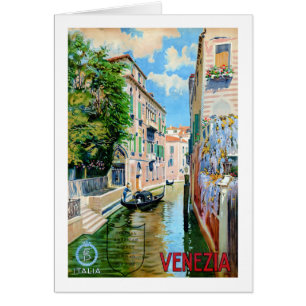 Vintages Reise-Plakat Italiens Venedig wieder