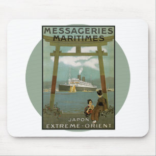 Vintages Reise-Plakat - Japan Mousepad