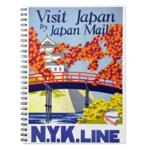 Vintages Reise-Plakat Japans wieder hergestellt Notizblock