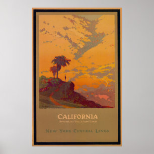 Vintages Reise-Plakat Kaliforniens Poster