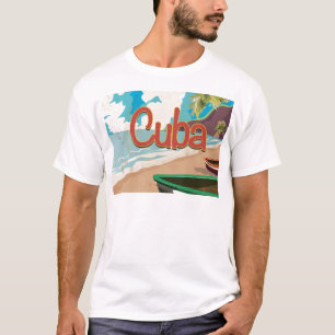 Vintages Reise-Plakat Kubas T-Shirt