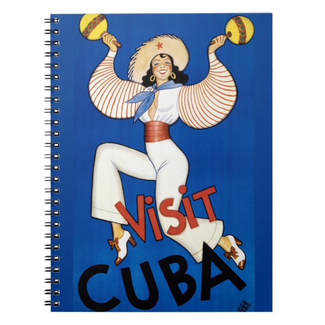 Vintages Reise-Plakat Kubas wieder hergestellt Notizblock (Vorderseite)