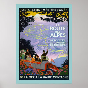 Vintages Reise-Plakat - La-Weg-DES Alpes Poster