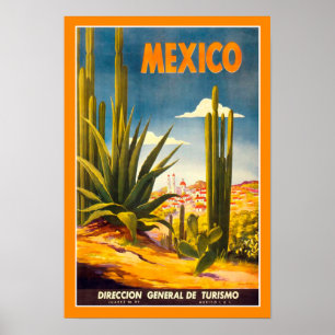Vintages Reise-Plakat Mexiko Poster