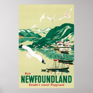 Vintages Reise-Plakat Neufundlands wieder Poster